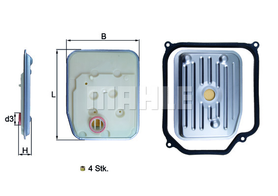 Filtr automatycznej skrzyni biegów KNECHT HX 147KIT1