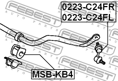 Guma stabilizatora FEBEST MSB-KB4