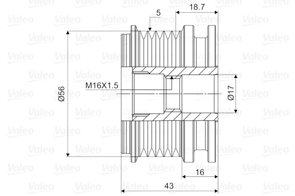 Sprzęgło alternatora VALEO 588066