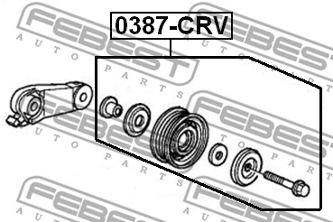 Rolka napinacza paska osprzętu FEBEST 0387-CRV