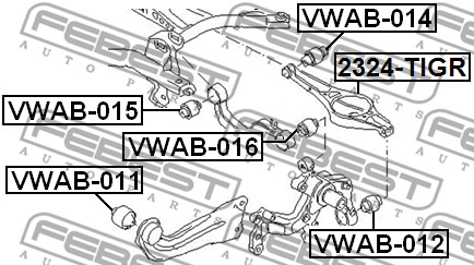 Tuleja wahacza FEBEST VWAB-015