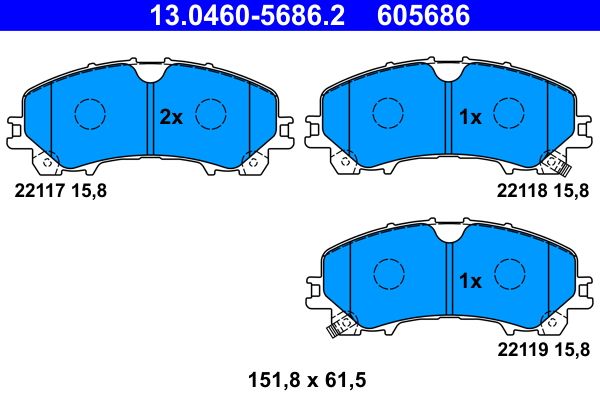 Klocki hamulcowe ATE 13.0460-5686.2