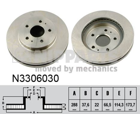 Tarcza hamulcowa NIPPARTS N3306030