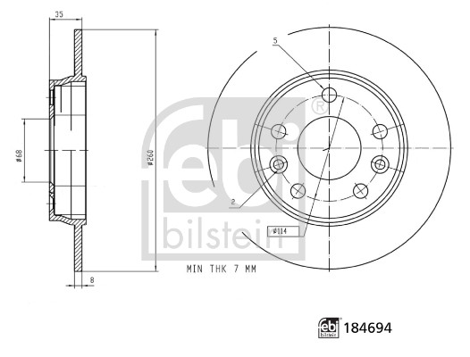 Tarcza hamulcowa FEBI BILSTEIN 184694