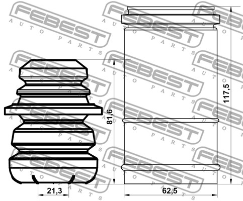 Zestaw ochrony przeciwpyłowej amortyzatora FEBEST MSHB-CSF-KIT