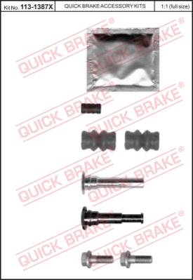 Zestaw tulei prowadzących zacisk hamulca QUICK BRAKE 113-1387X