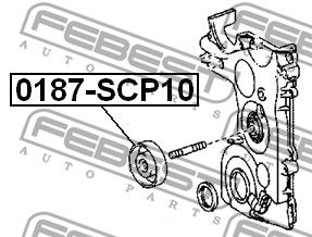 Rolka napinacza paska osprzętu FEBEST 0187-SCP10