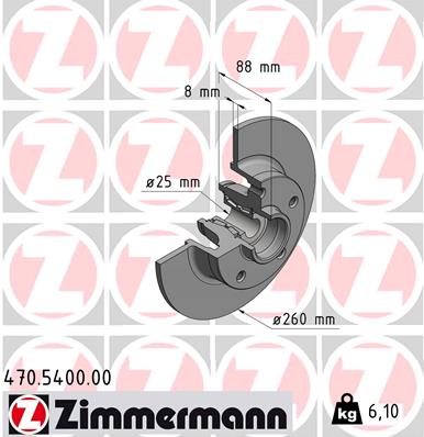 Tarcza hamulcowa ZIMMERMANN 470.5400.00