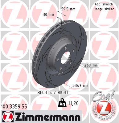 Tarcza hamulcowa ZIMMERMANN 100.3359.55