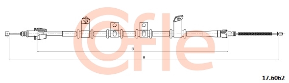 Linka hamulca ręcznego COFLE 17.6062