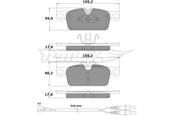 Klocki hamulcowe TOMEX BRAKES TX 17-31