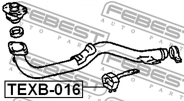 Zestaw montażowy układu wydechowego FEBEST TEXB-016