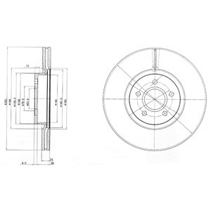 Tarcza hamulcowa DELPHI BG4056C