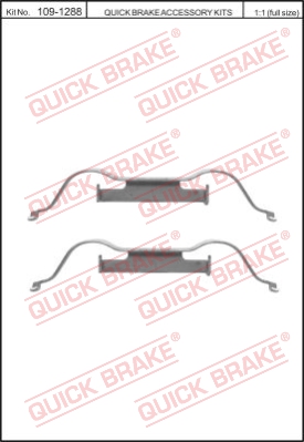Zestaw akcesoriów montażowych  klocków hamulcowych QUICK BRAKE 109-1288