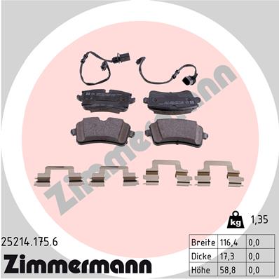 Klocki hamulcowe ZIMMERMANN 25214.175.6