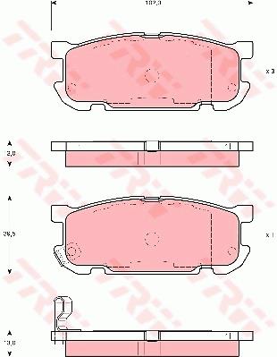 Klocki hamulcowe TRW GDB3303