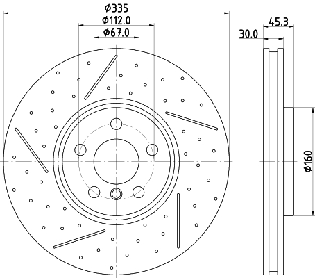 Tarcza hamulcowa HELLA 8DD 355 133-091