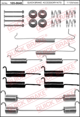 Zestaw dodatków do szczęk hamulcowych QUICK BRAKE 105-0648