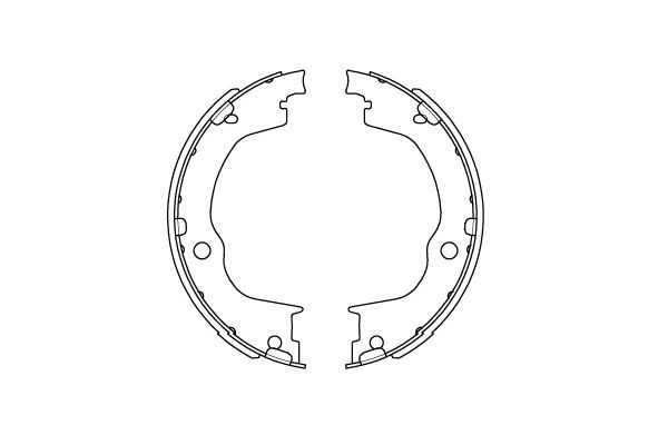Zestaw szczęk hamulcowych KAVO PARTS KBS-1406