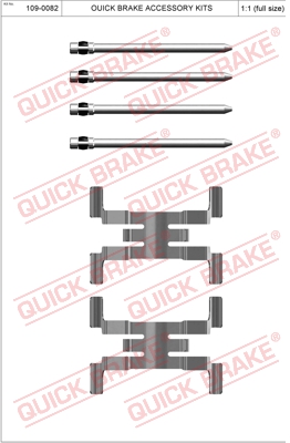 Zestaw akcesoriów montażowych  klocków hamulcowych QUICK BRAKE 109-0082