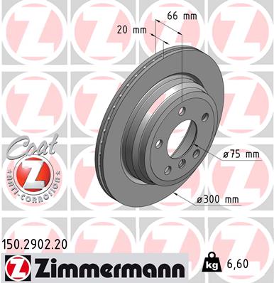 Tarcza hamulcowa ZIMMERMANN 150.2902.20