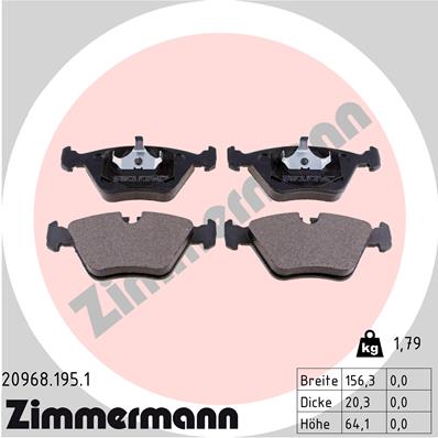 Klocki hamulcowe ZIMMERMANN 20968.195.1