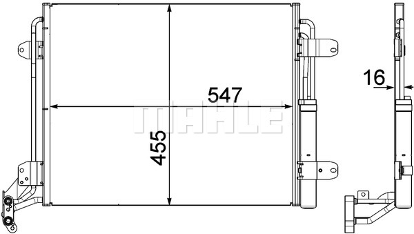 Skraplacz klimatyzacji MAHLE AC 454 000P