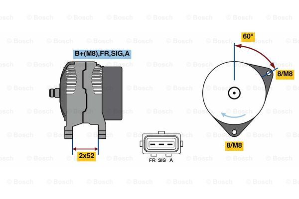 Alternator BOSCH 0 986 081 090