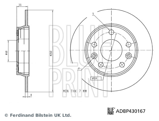 Tarcza hamulcowa BLUE PRINT ADBP430167