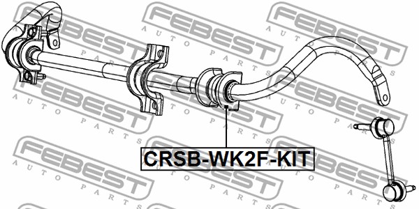 Guma stabilizatora FEBEST CRSB-WK2F-KIT