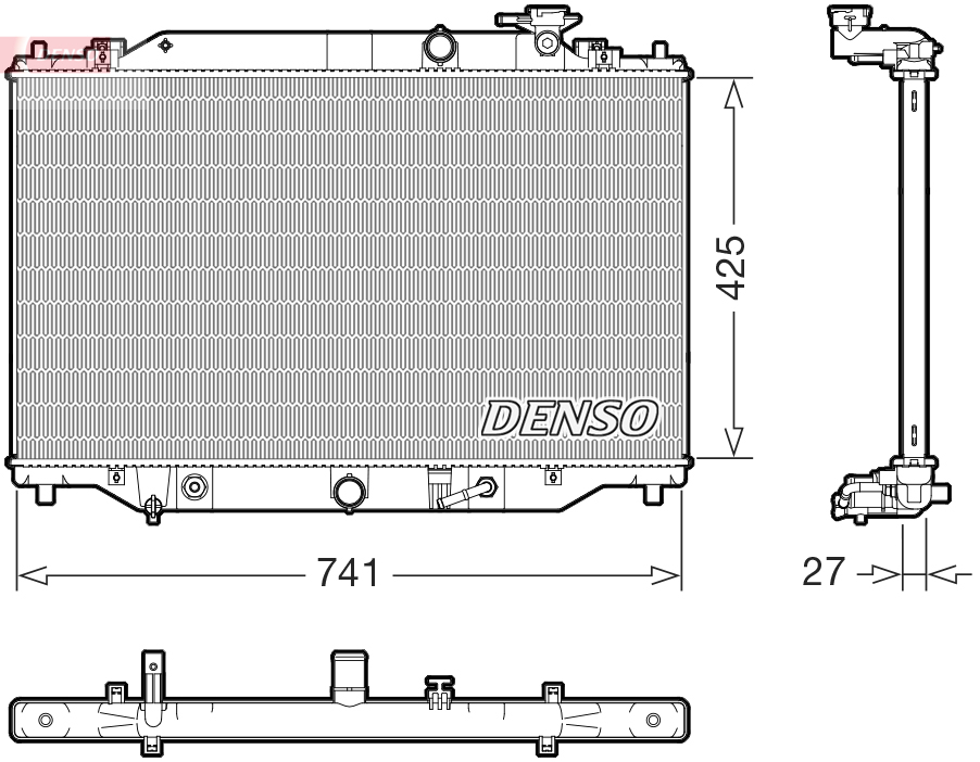 Chłodnica, układ chłodzenia silnika DENSO DRM44051