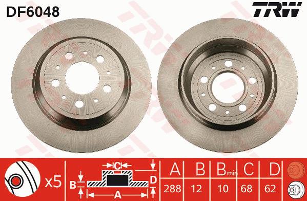 Tarcza hamulcowa TRW DF6048