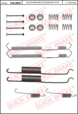 Zestaw dodatków do szczęk hamulcowych QUICK BRAKE 105-0691