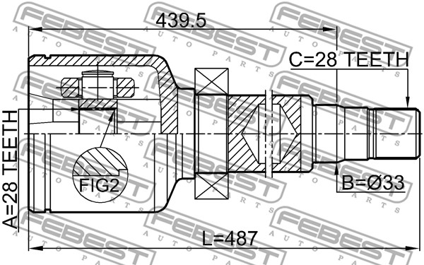 Przegub FEBEST 2111-AWF21RH