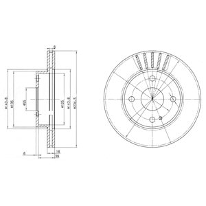 Tarcza hamulcowa DELPHI BG2802