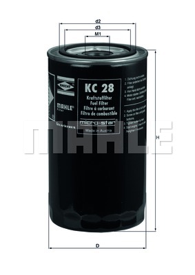 Filtr paliwa MAHLE KC 28