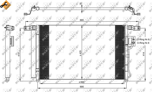 Skraplacz klimatyzacji NRF 35965