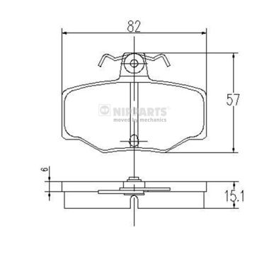Klocki hamulcowe NIPPARTS J3611031