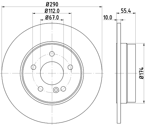 Tarcza hamulcowa HELLA PAGID 8DD 355 104-321