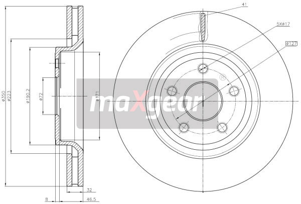 Tarcza hamulcowa MAXGEAR 19-3224