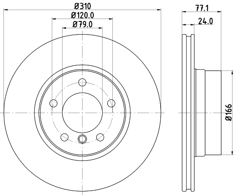 Tarcza hamulcowa HELLA PAGID 8DD 355 128-101