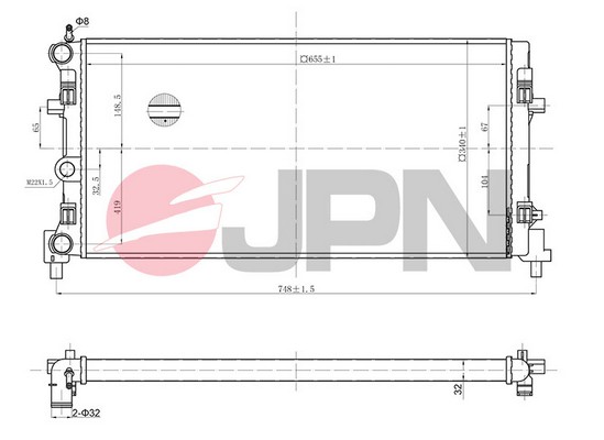 Chłodnica JPN 60C9064-JPN