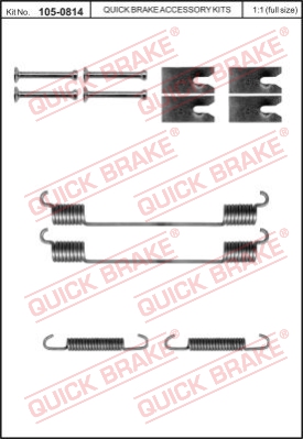 Zestaw dodatków do szczęk hamulcowych QUICK BRAKE 105-0814