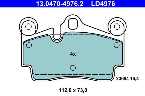 Klocki hamulcowe ATE 13.0470-4976.2