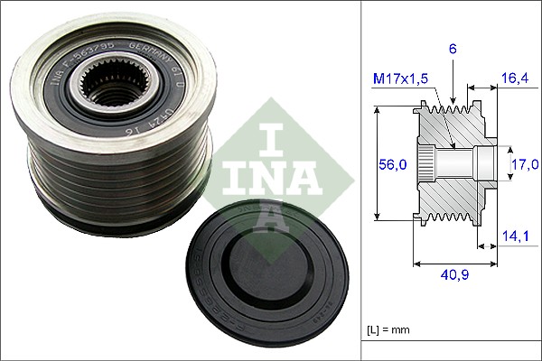 Sprzęgło alternatora INA 535 0213 10