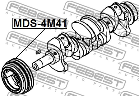 Koło pasowe wału korbowego FEBEST MDS-4M41