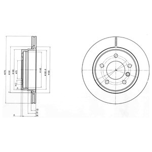 Tarcza hamulcowa DELPHI BG3041C