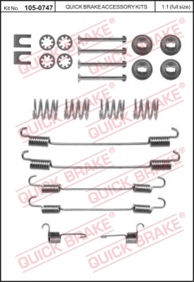 Zestaw dodatków do szczęk hamulcowych QUICK BRAKE 105-0747