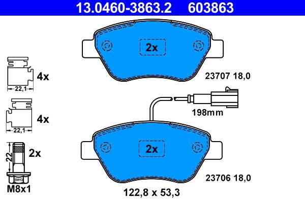 Klocki hamulcowe ATE 13.0460-3863.2