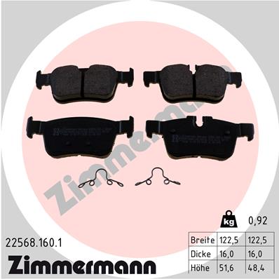 Klocki hamulcowe ZIMMERMANN 22568.160.1